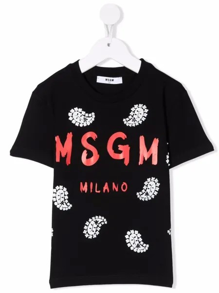 MSGM Kids футболка с логотипом
