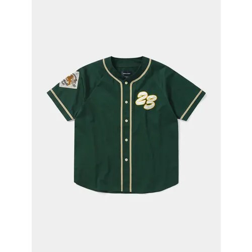Рубашка thisisneverthat, Script Baseball Jersey, размер L, зеленый
