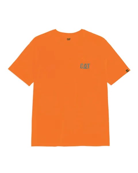 Мужская футболка с карманом Hi-Vis CAT, оранжевый