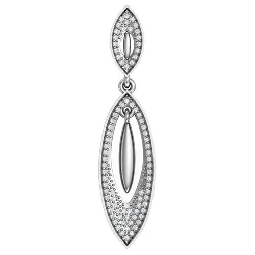 Серебряная подвеска с бесцветными фианитами 4100953-00775