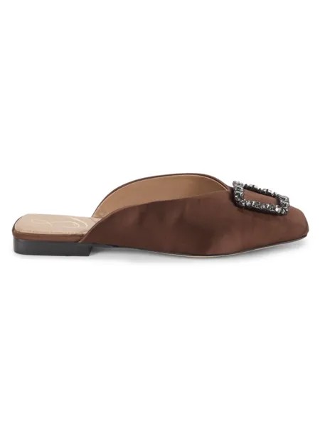 Мюли на плоской подошве с украшением Lavina Sam Edelman, цвет Chocolate