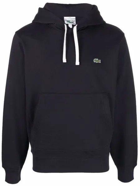 Lacoste худи с кулиской и нашивкой-логотипом, синий