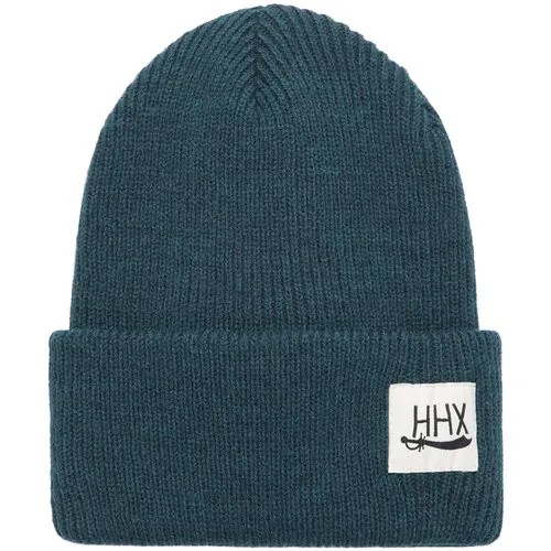 Шапка HHX, демисезон/зима, шерсть, вязаная, утепленная, размер One Size, синий