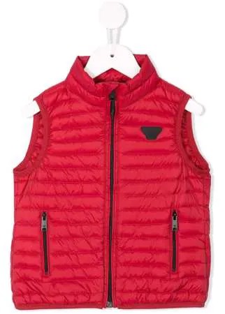 Emporio Armani Kids zip-up quilted gilet