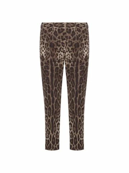 Укороченные брюки с леопардовым принтом Dolce&Gabbana