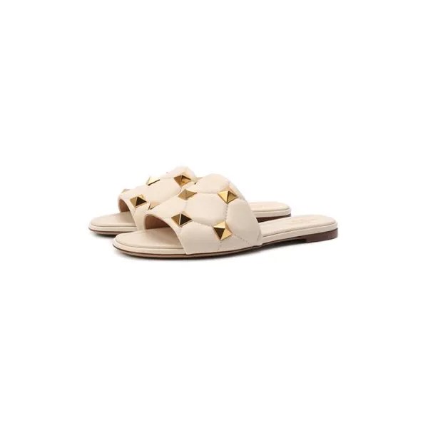 Кожаные шлепанцы Roman Stud Valentino
