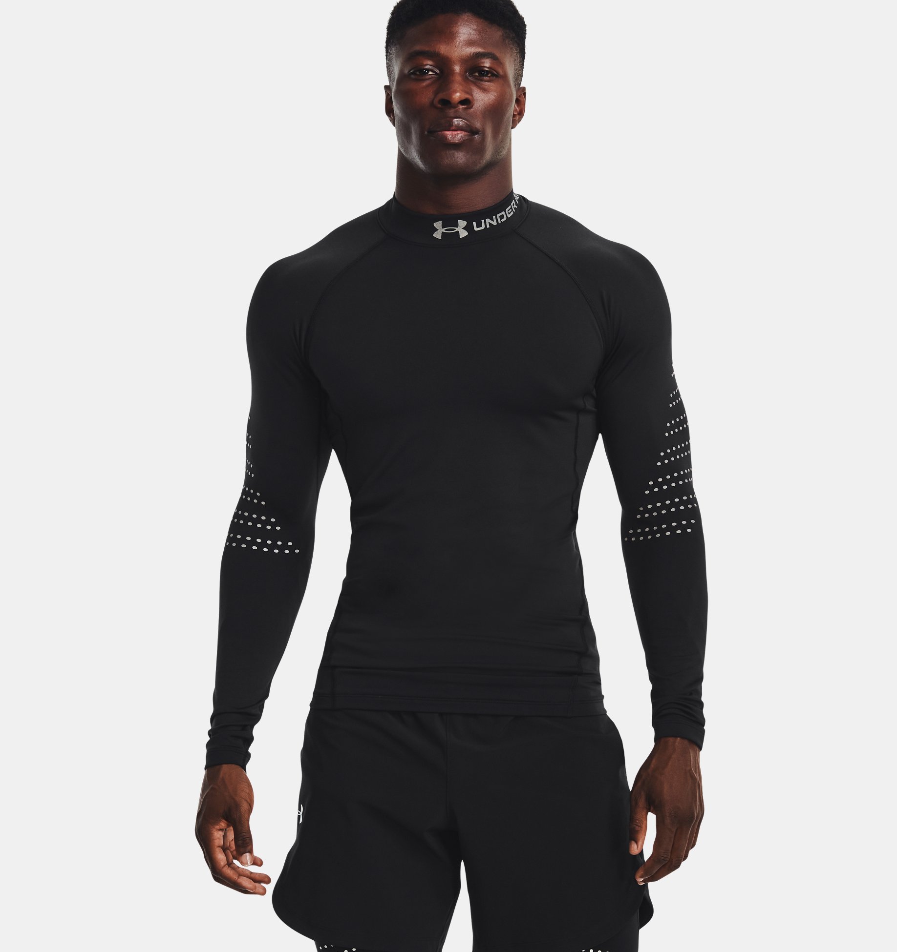Лонгслив Under Armour Ua Cg Armour Novelty Mock мужской, 77-1373828, Black, размер SM