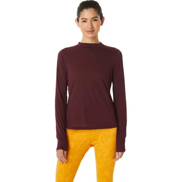 Лонгслив Asics Runkoyo Mock Neck, оранжевый