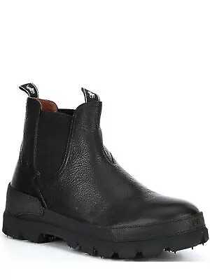 Мужские черные кожаные туфли POLO RALPH LAUREN на блочном каблуке Oslo 10,5 D с язычками