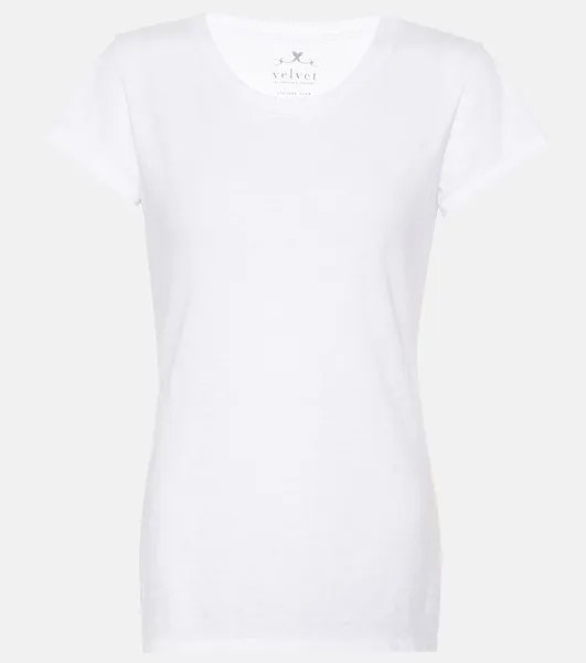 Хлопковая футболка Odelia VELVET, белый