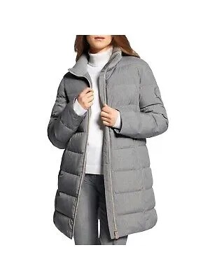BASLER Женская серая пуховая зимняя куртка с длинным рукавом и отделкой в рубчик 10