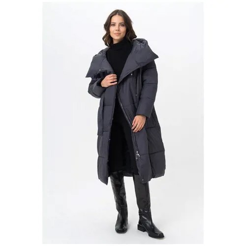 Объемное зимнее пальто Ennergiia En_W61449 Серый 48