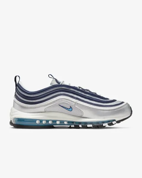 Мужские кроссовки Nike Air Max 97 OG серебристый/темно-синий/белый/синий хлор DM0028-001