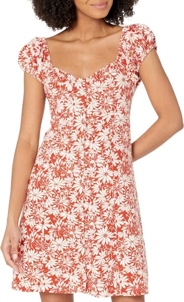 Платье Madewell Blake Cap Sleeve Button-Down Retro Mini Dress, цвет Roasted Squash