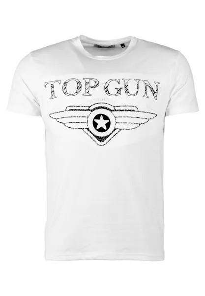 Футболка с принтом TOP GUN, белый