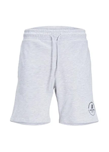 Мужские спортивные шорты серого меланжевого цвета Comfort Fit JPSTSWIFT SWEAT SHORTS SN AUT Jack & Jones, белый меланж