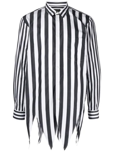 Comme des Garçons Homme Plus полосатая рубашка с длинными рукавами, белый