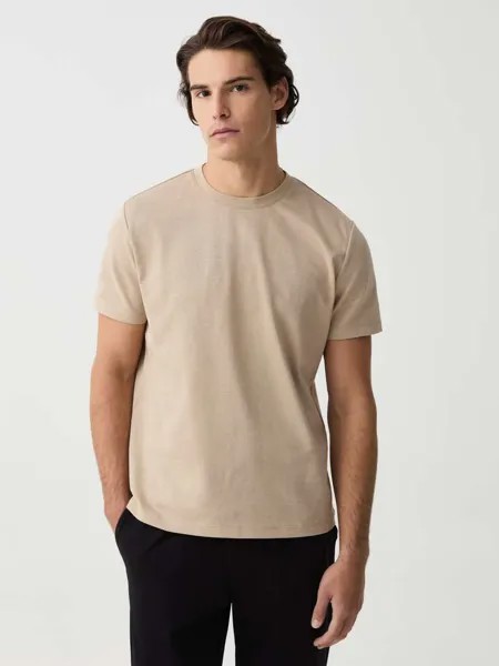 Футболка стандартного кроя с круглым вырезом Ovs, цвет light beige