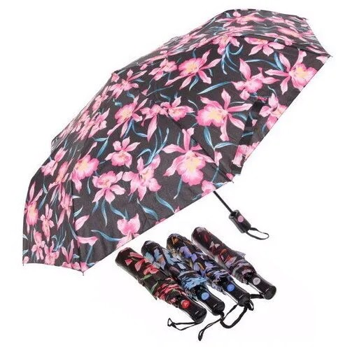 Зонт женский полуавтомат «Ультрамарин - Персея», микс 6 цветов, 8 спиц, d-100см, длина в слож. виде 28см