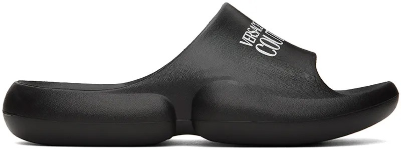 Шлепанцы черного таго Versace Jeans Couture