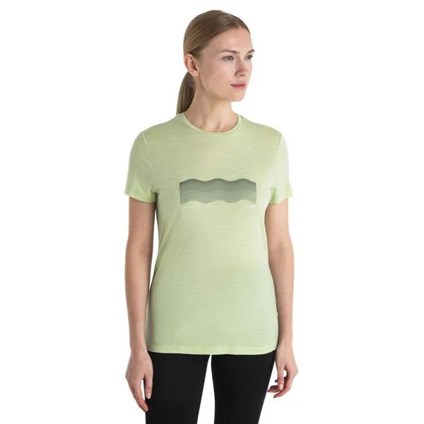 Спортивная футболка Icebreaker Merino 150 Tech Lite III Contour Waves, зеленый