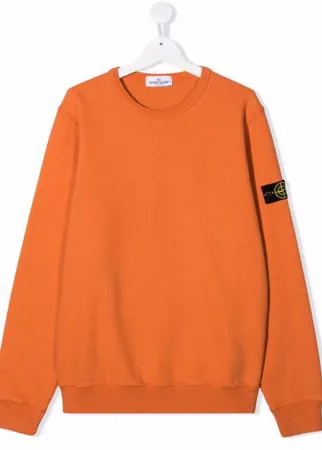 Stone Island Junior толстовка с нашивкой-логотипом