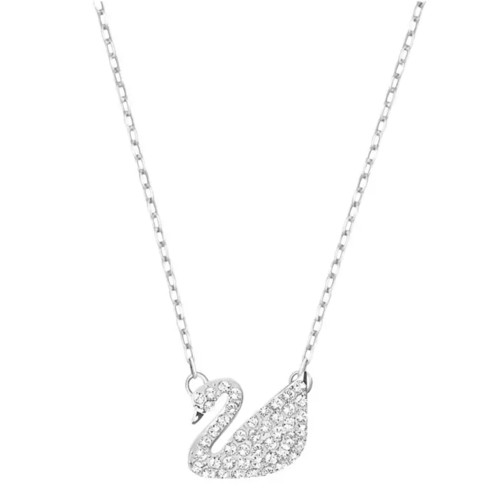 Колье SWAROVSKI, кристаллы Swarovski, длина 38 см, серебряный