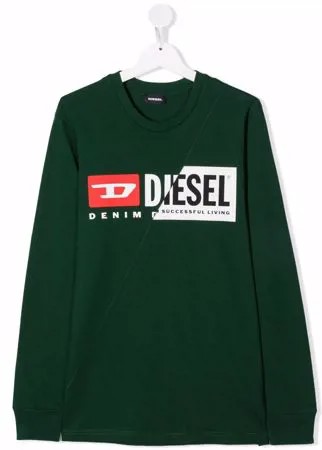 Diesel Kids футболка с длинными рукавами и логотипом