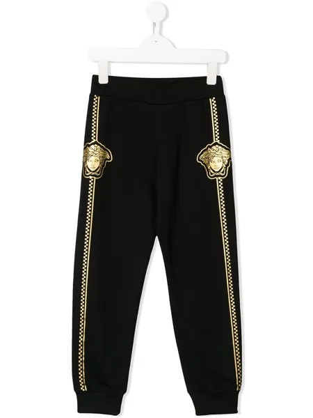 Versace Kids спортивные брюки с принтом Medusa