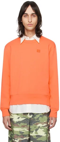 Оранжевый свитшот с нашивкой Acne Studios, цвет Mandarin orange