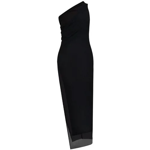 Платье Rick Owens, хлопок, вечернее, миди, размер 46, черный