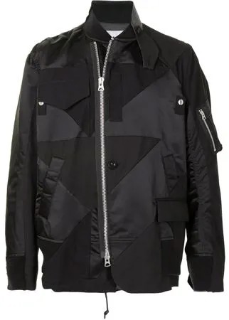 Sacai бомбер в технике пэчворк