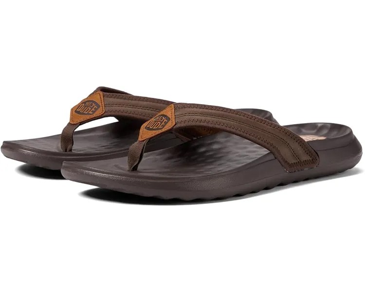 Сандалии Hey Dude Myers Flip Classic, цвет Brown/Brown