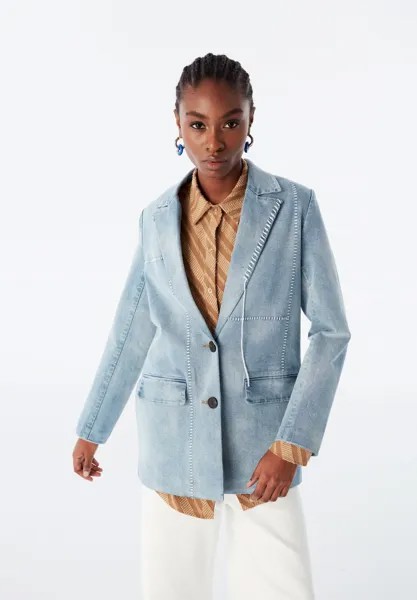 Короткое пальто REGULAR FIT WITH CONTRAST STITCHING Twist, синий