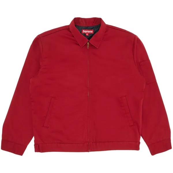 Рабочая куртка с вышивкой Supreme HR Giger, цвет красный