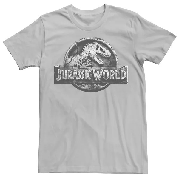 Мужская футболка с логотипом Jurassic World Two Return Stone Licensed Character, серебристый