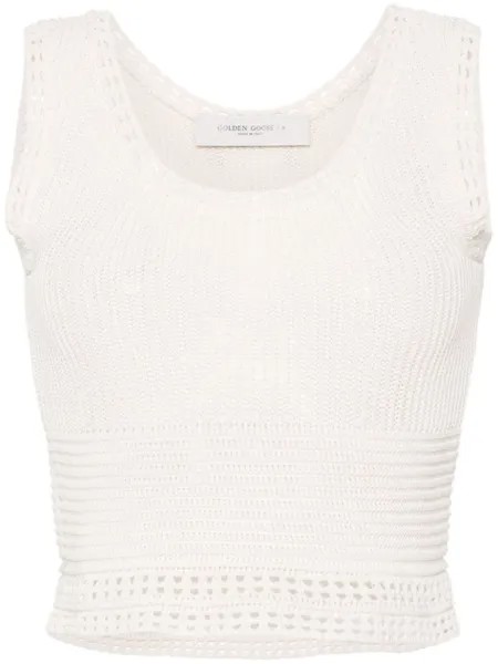 Golden Goose топ в технике кроше, нейтральный цвет