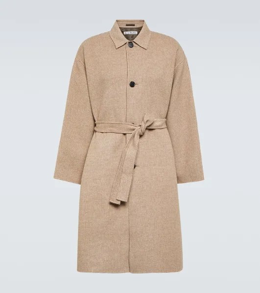 Шерстяное пальто в клетку Acne Studios, мультиколор