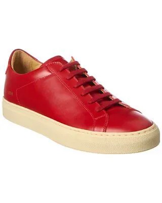 Мужские кожаные кроссовки Common Projects красные 39