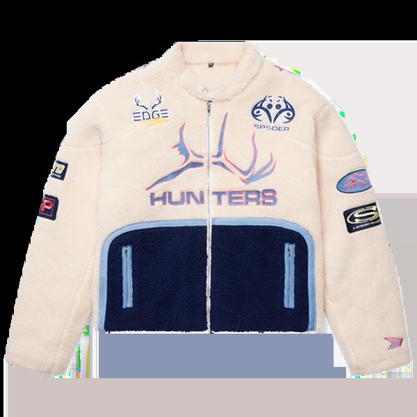 Куртка Sp5der Sherpa Hunter Moto 'Ecru/Navy', кремовый