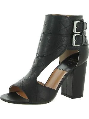 Женские черные кожаные сандалии LAURENCE DACADE с вырезами и миндалевидным носком на блочном каблуке 38