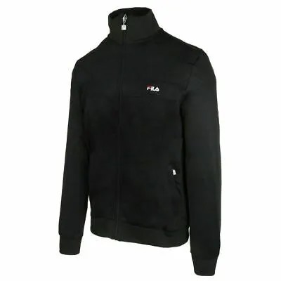 Мужская спортивная куртка Fila Sages, черная однотонная спортивная одежда с полной молнией, топ спортивной одежды