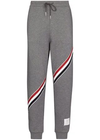 Thom Browne спортивные брюки с полосками RWB