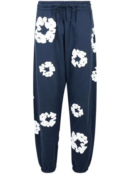 Спортивные брюки с принтом Cotton Wreath Denim Tears, синий