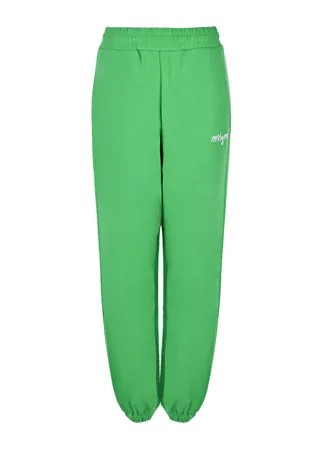 Зеленые спортивные брюки MSGM