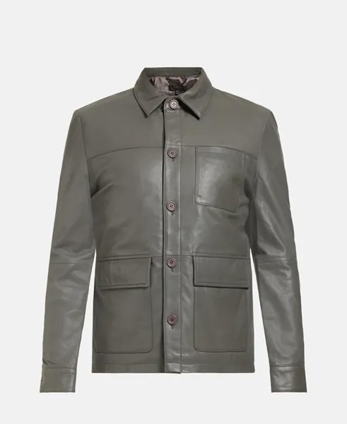 Кожаный пиджак Muubaa, серый