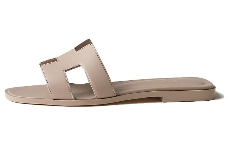 Шлепанцы женские Hermès, бежевый
