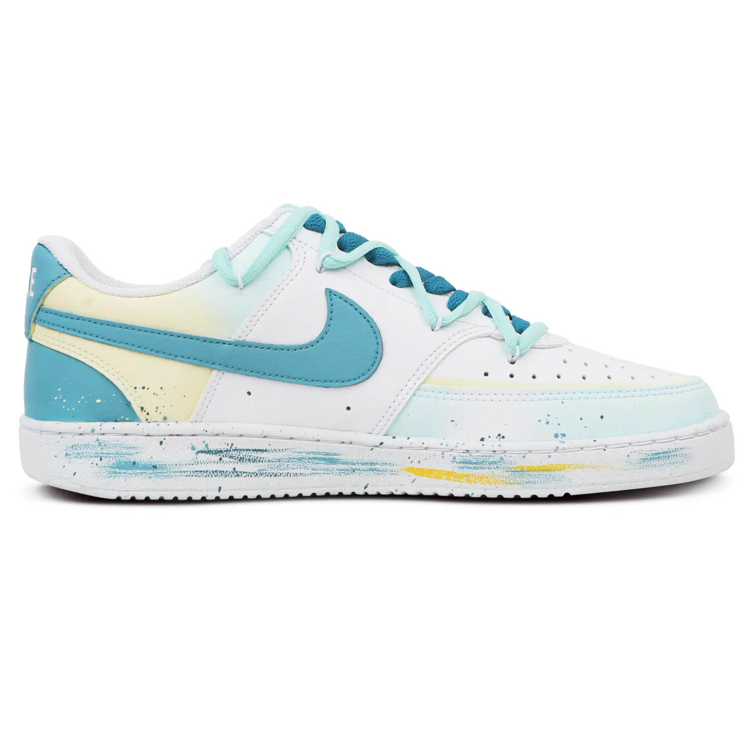 Кроссовки Nike Court Vision 1 Skateboarding Shoes Women's Low-top Cyan/green/white, зеленый