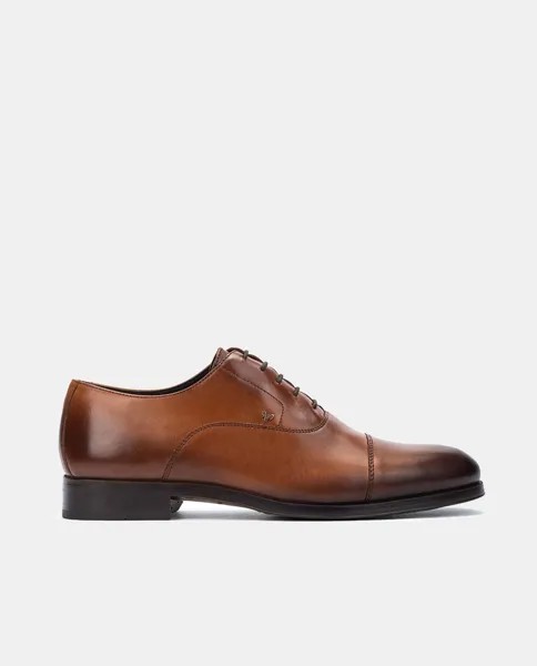 Мужские кожаные туфли Empire на шнуровке с прямым носком Martinelli, коричневый