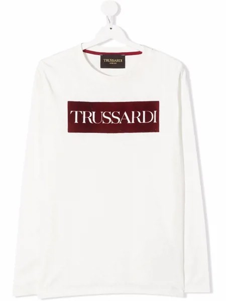 TRUSSARDI JUNIOR футболка с длинными рукавами и логотипом